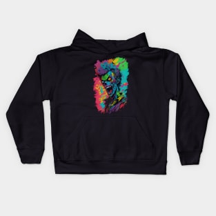 Color explosion Zombie with shirt Kids Hoodie